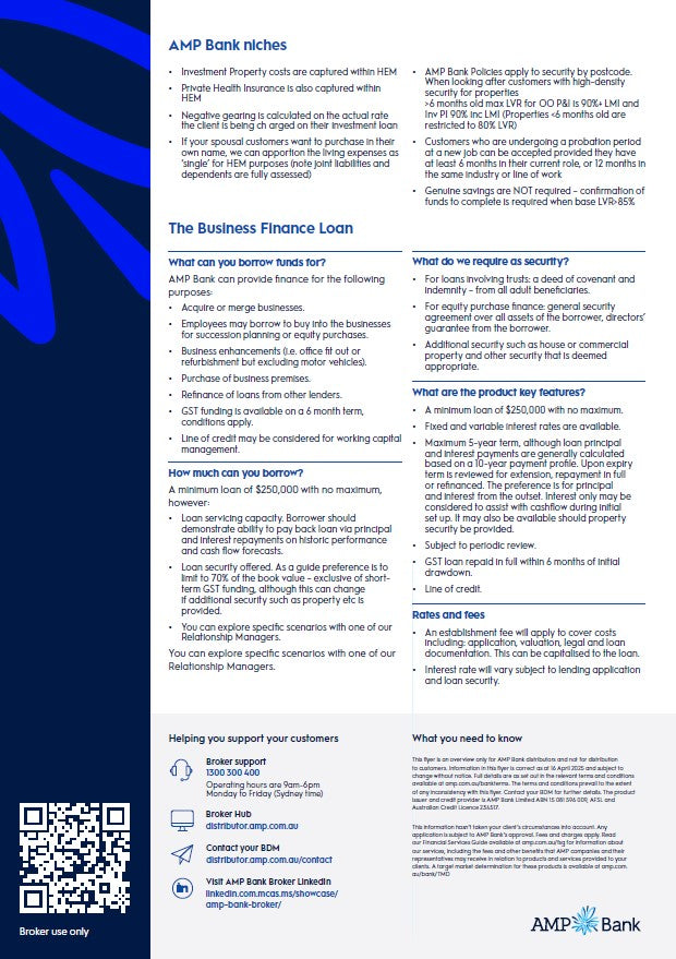 AMP FLYERS (Why you can bank on us )